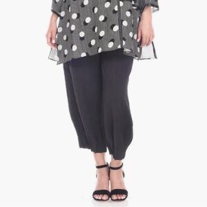 Moonlight Textured Gray Lantern Lagenlook Pant Pleated Ankle Pocket Detail XL